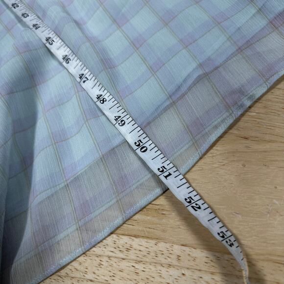 Emporio Armani Women's Cotton Plaid V-Neck Dress Blue Size 48 (US 14) NWOT - Picture 10 of 10